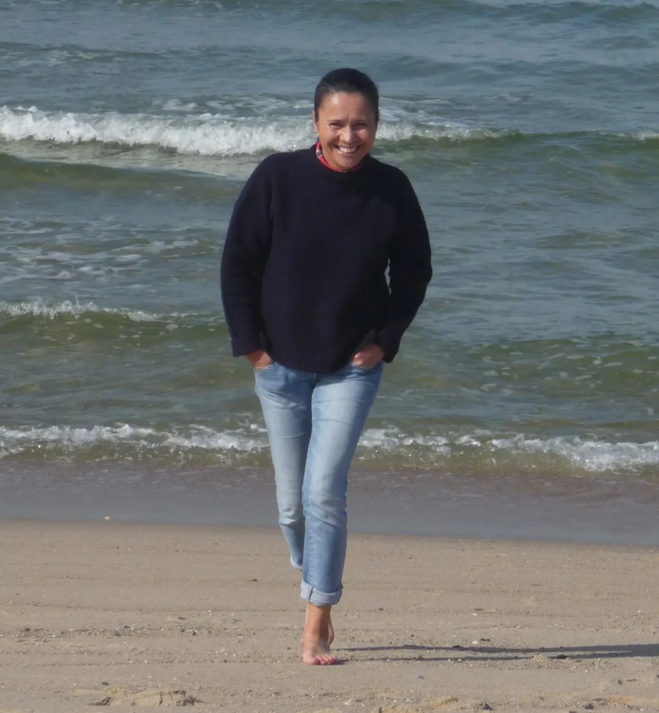 Doris Gunselmann am Meer
